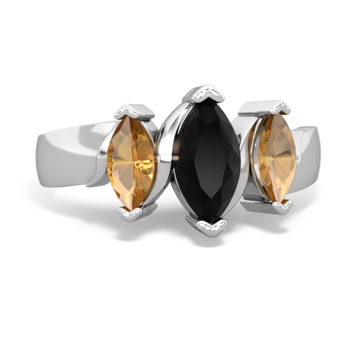 onyx-citrine keepsake ring