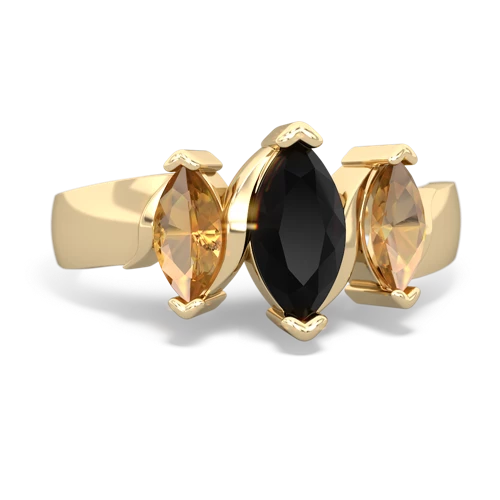 onyx-citrine keepsake ring