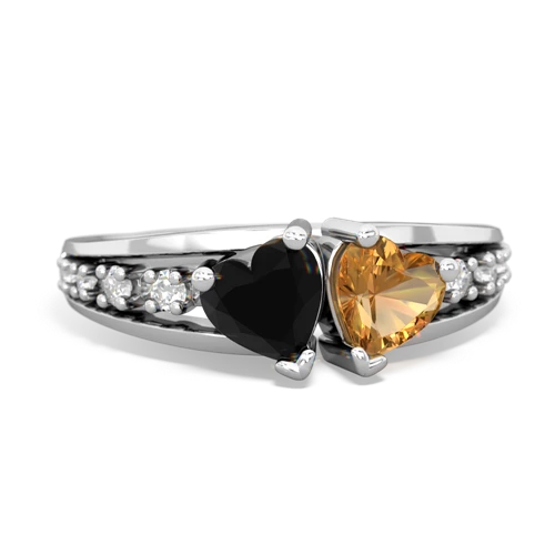 onyx-citrine modern ring