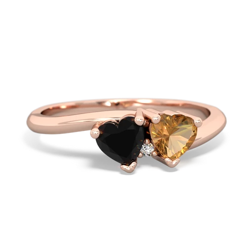 onyx-citrine sweethearts promise ring