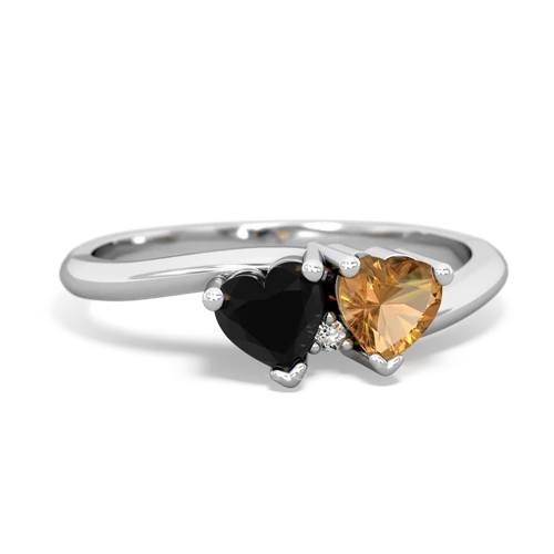 onyx-citrine sweethearts promise ring
