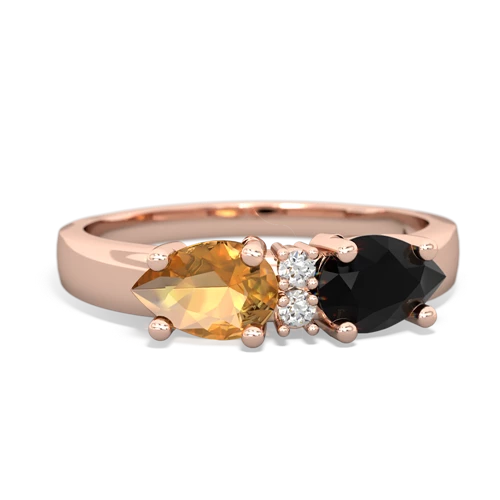 onyx-citrine timeless ring