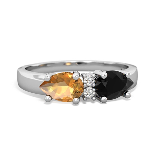 onyx-citrine timeless ring