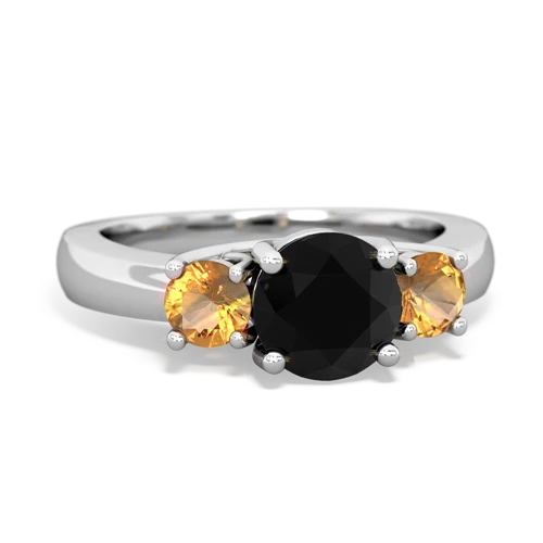 onyx-citrine timeless ring