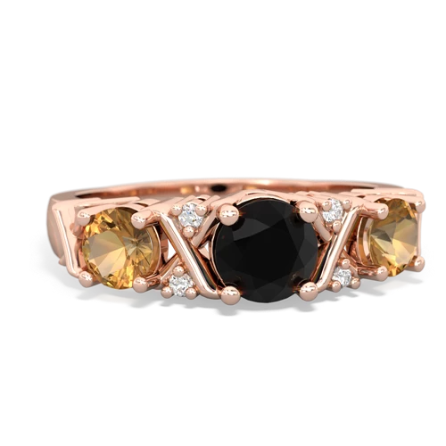 onyx-citrine timeless ring