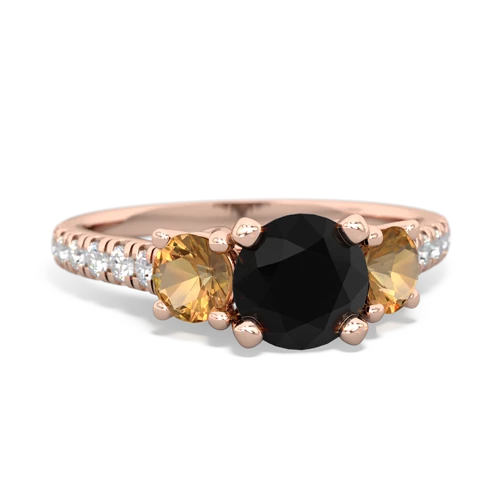 onyx-citrine trellis pave ring