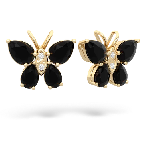 onyx butterfly earrings