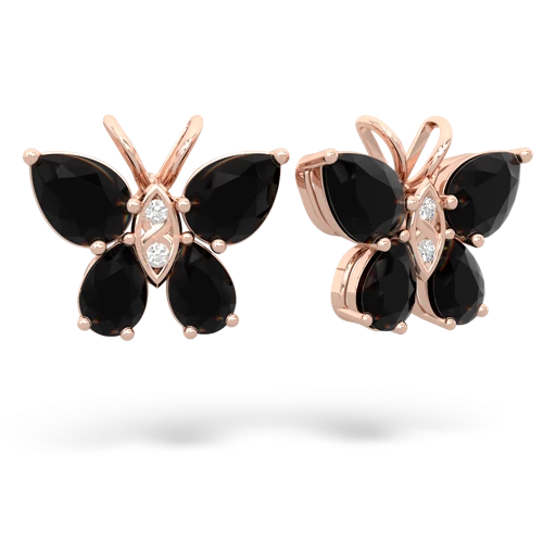 onyx butterfly earrings
