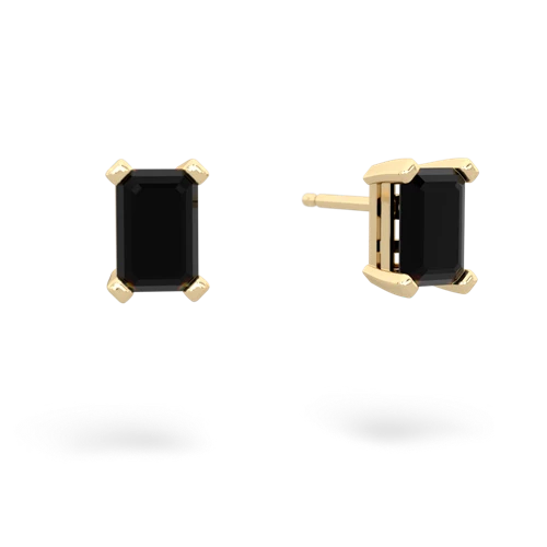 onyx emerald cut stud earrings