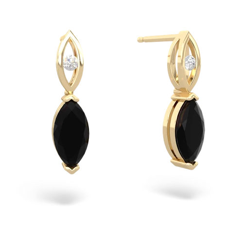 onyx geometric drop earrings