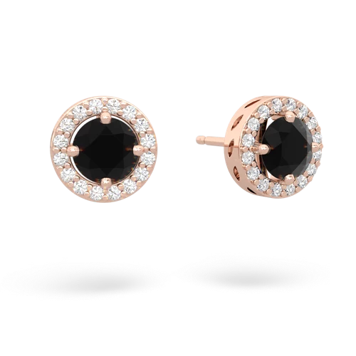 onyx halo earrings