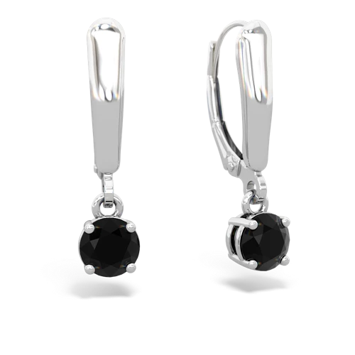 onyx lever-back earrings