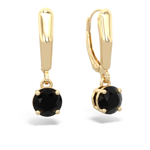 onyx lever-back earrings