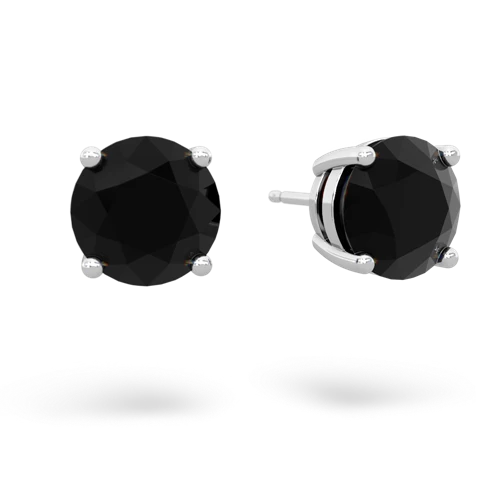 onyx round-stud earrings