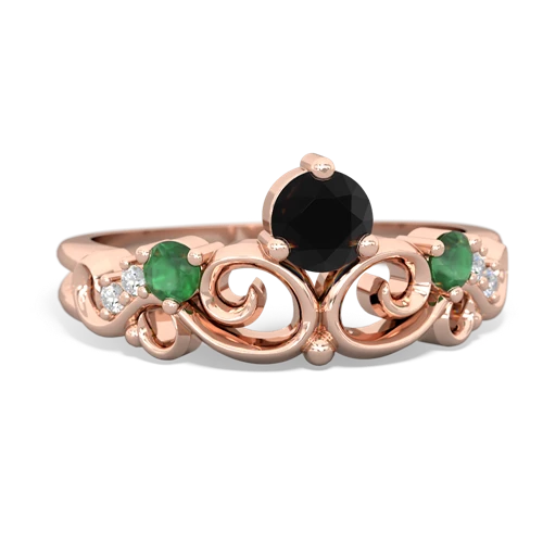 onyx-emerald crown keepsake ring