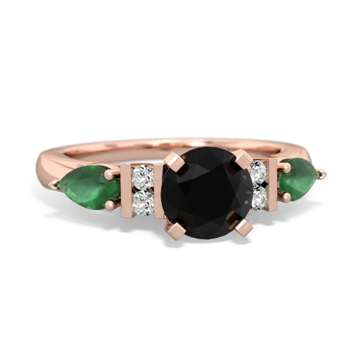 onyx-emerald engagement ring