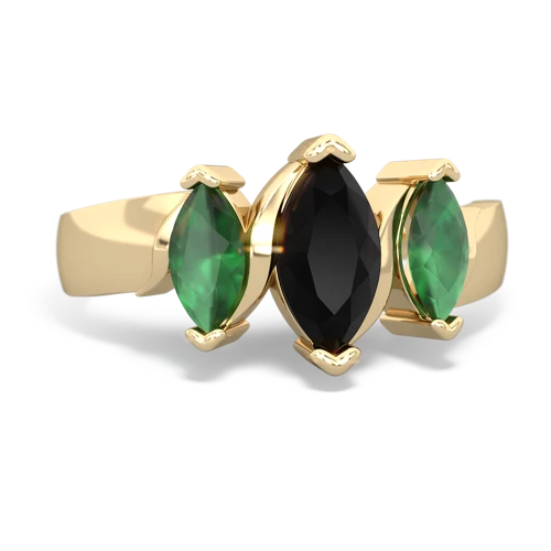 onyx-emerald keepsake ring