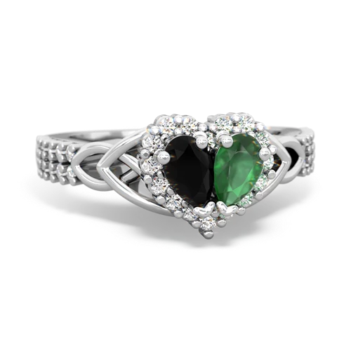 onyx-emerald keepsake engagement ring