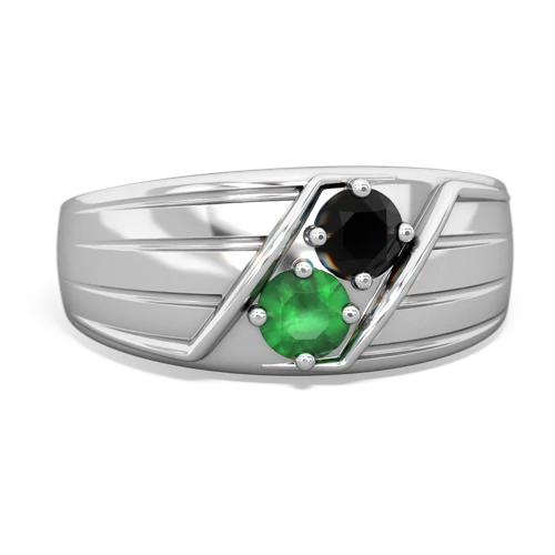 onyx-emerald mens ring