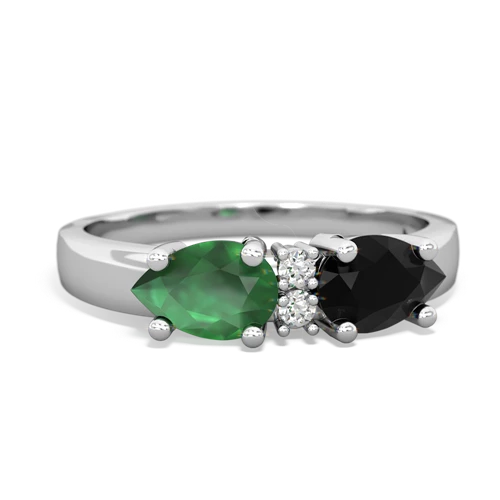 onyx-emerald timeless ring