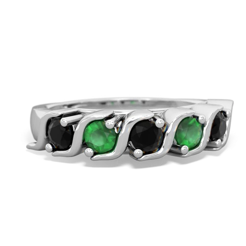 onyx-emerald timeless ring