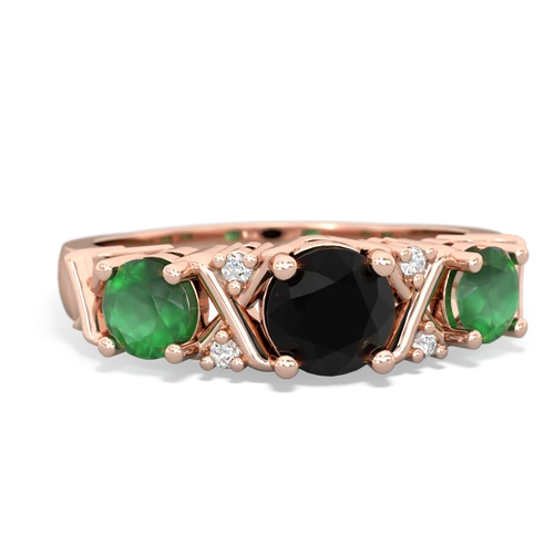 onyx-emerald timeless ring