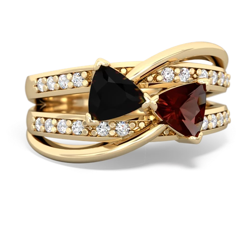 onyx-garnet couture ring