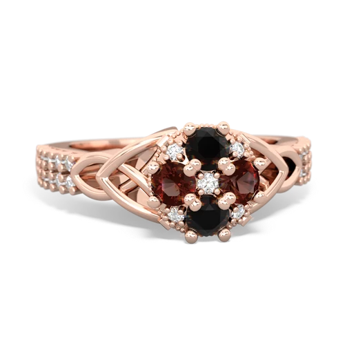onyx-garnet engagement ring