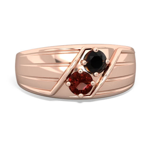 onyx-garnet mens ring