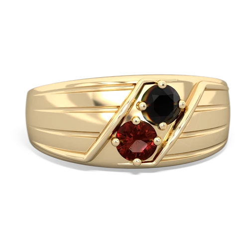 onyx-garnet mens ring