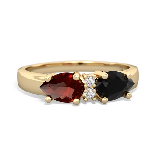 onyx-garnet timeless ring