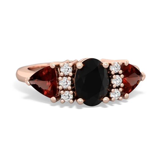 onyx-garnet timeless ring