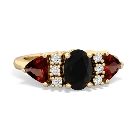 onyx-garnet timeless ring