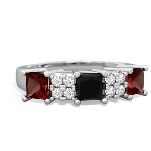 onyx-garnet timeless ring