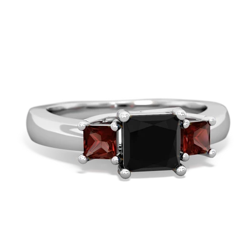 onyx-garnet timeless ring