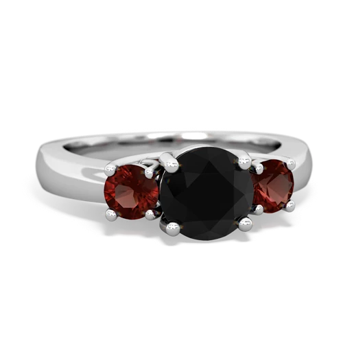 onyx-garnet timeless ring