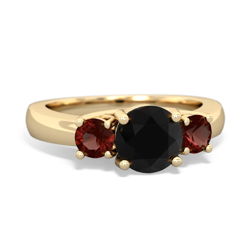 onyx-garnet timeless ring