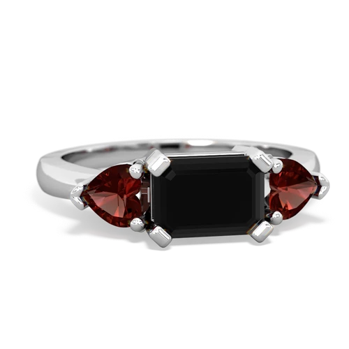 onyx-garnet timeless ring