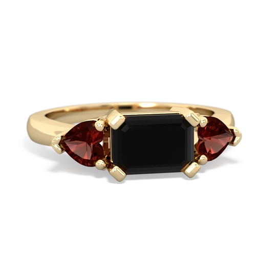 onyx-garnet timeless ring