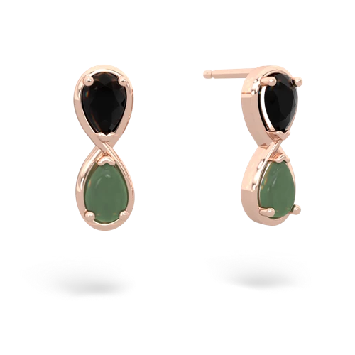onyx-jade infinity earrings