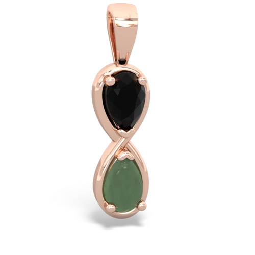 onyx-jade infinity pendant