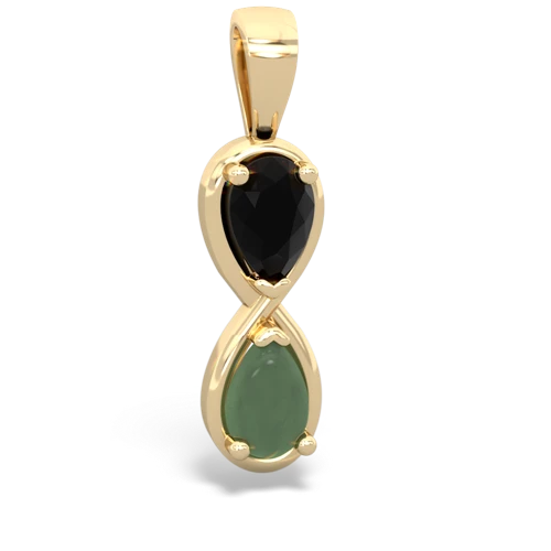 onyx-jade infinity pendant