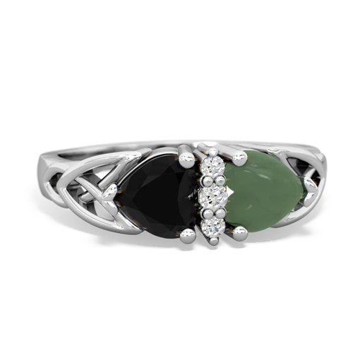 onyx-jade celtic ring