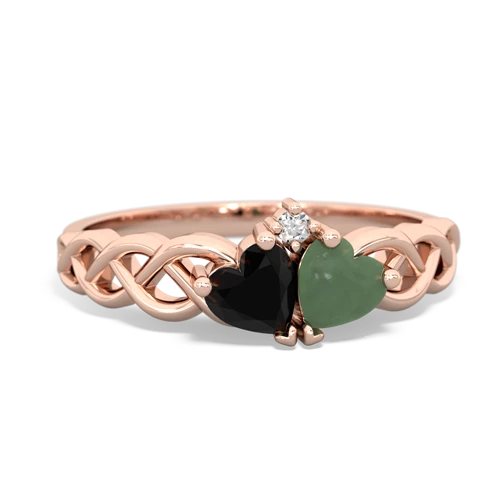 onyx-jade celtic braid ring