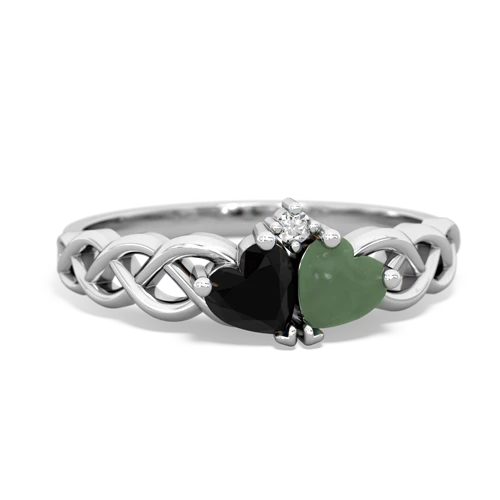 onyx-jade celtic braid ring