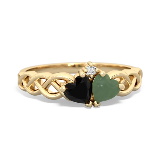 onyx-jade celtic braid ring