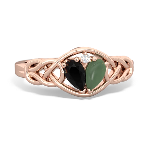 onyx-jade celtic knot ring
