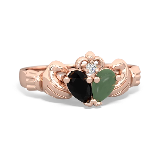 onyx-jade claddagh ring