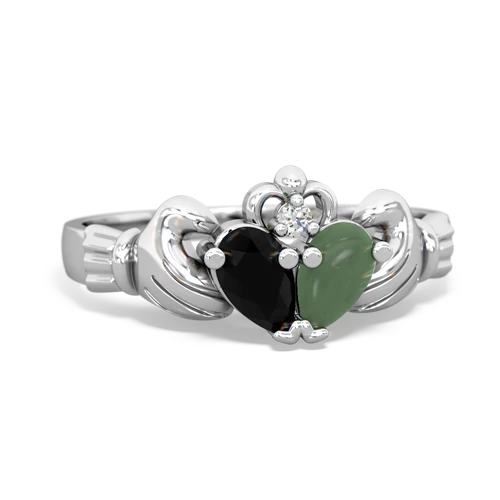 onyx-jade claddagh ring