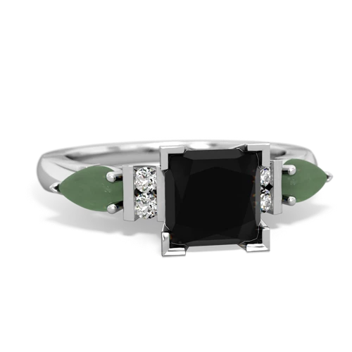 onyx-jade engagement ring